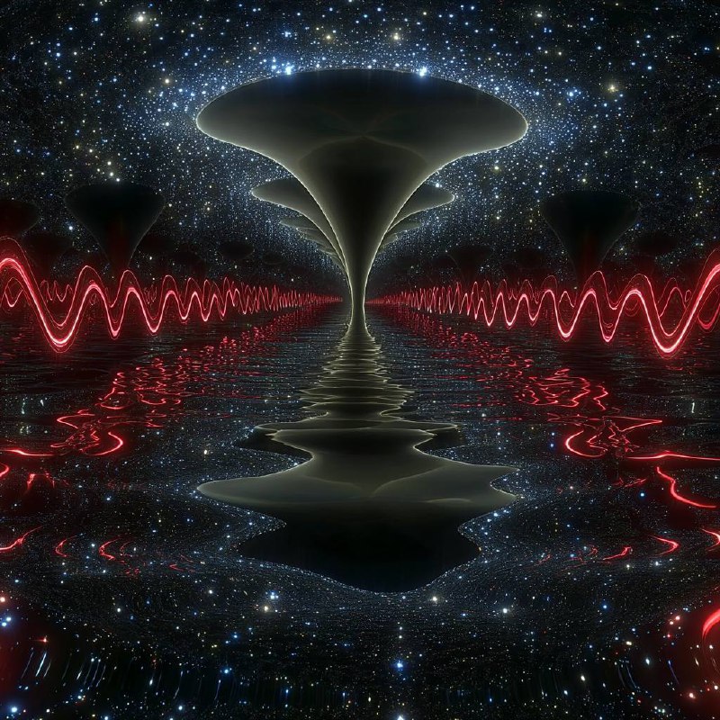 The waveform field—synchronized oscillations moving through relational space