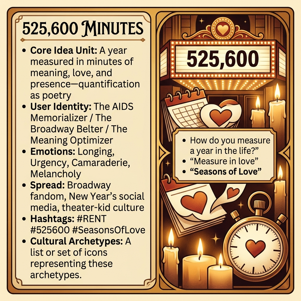 Five Hundred Twenty-Five Thousand Six Hundred Minutes